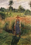 Camille Pissarro The Gardener,Afternoon Sun,Eragny Spain oil painting artist